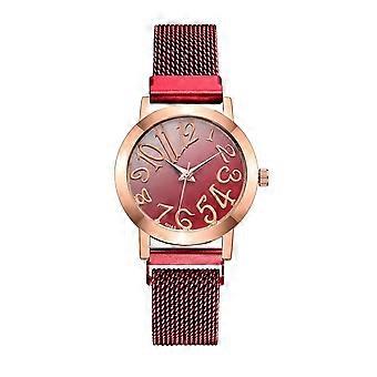 Juxiaoshou vrouwen mode horloge klok roestvrij staal casual jurk pols kristal