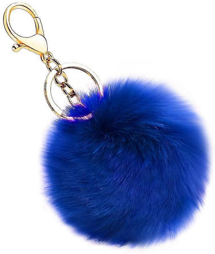 Soft Artificial Rabbit Fur Keychain Pompom Fluffy Ball Keychain Suitcase Backpacks Accessories Charm