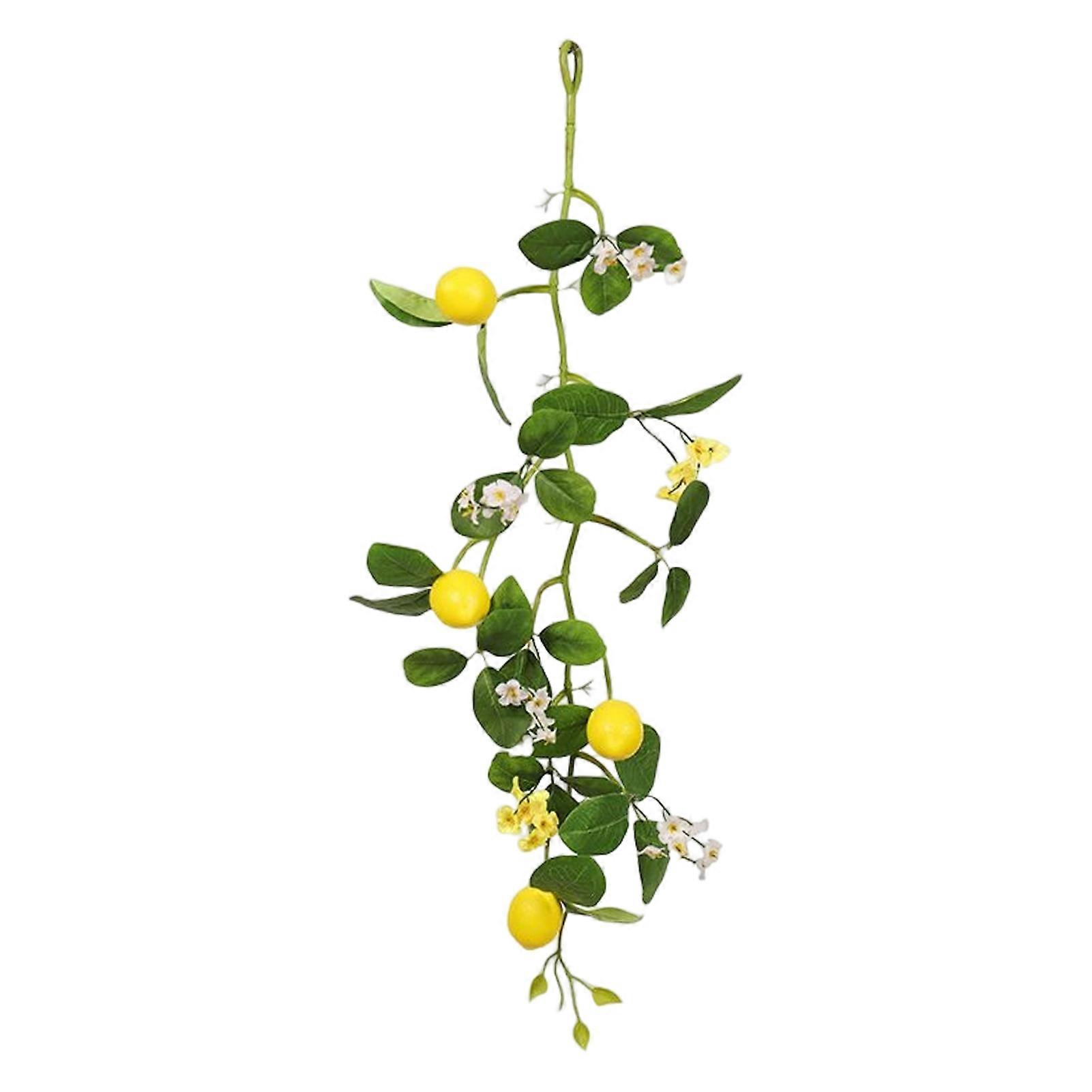 KaESi Vivid Fake Lemon Vine Realistic Delicate No Watering Aesthetic Artificial Flower Imitation Rattan Home Decor