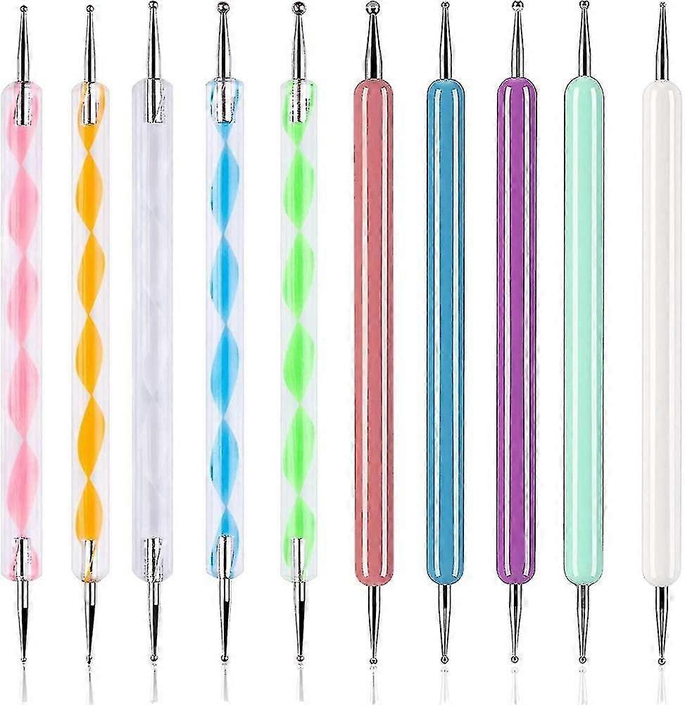 10pcs Dotting Tools Set For Nail Art, Embossing Stylus For Painting Rocks Mandalas, Art Dot Tools
