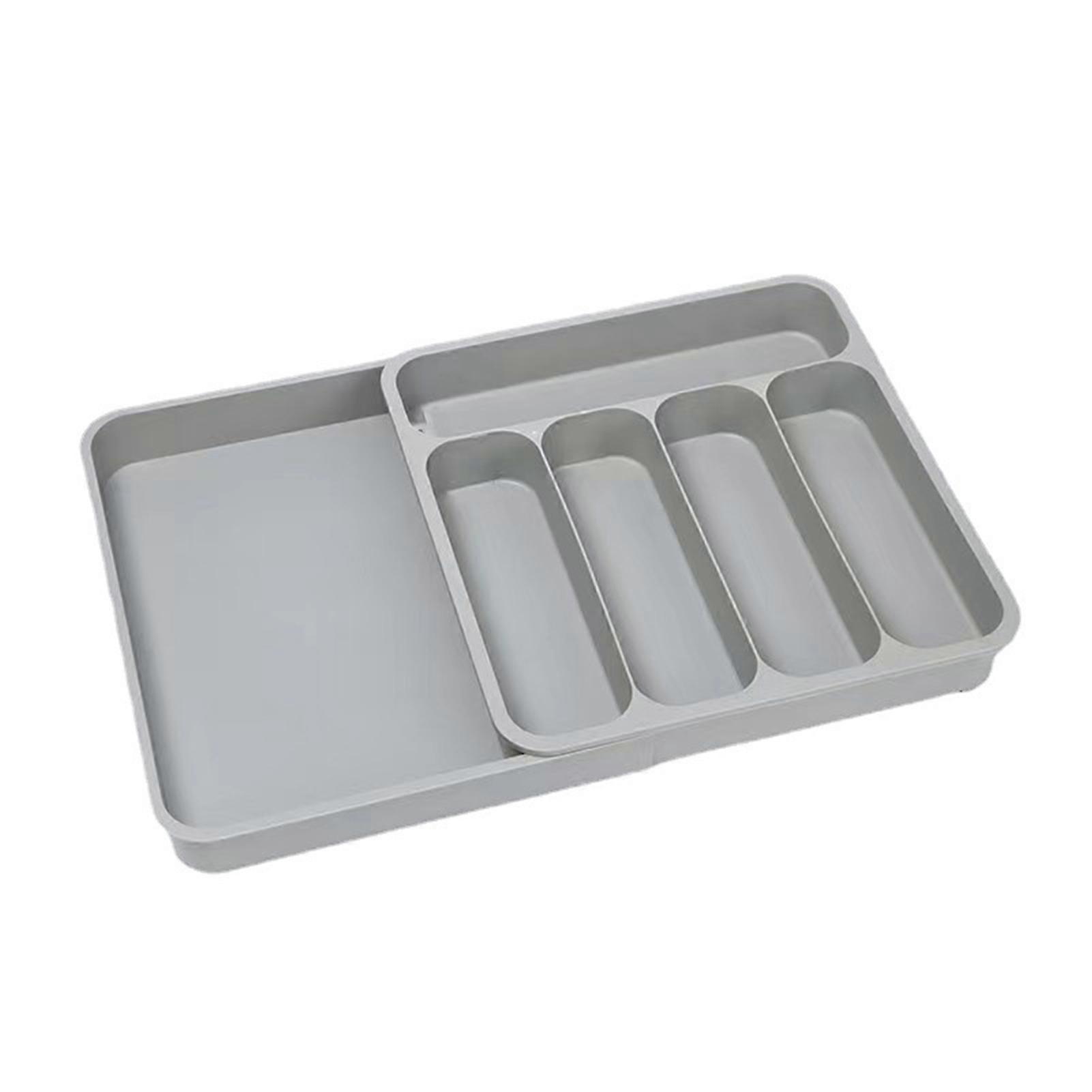 Cutlery Storage Box Classification Organization Expandable Large Capacity Multi Compartments Tableware Tray Fork Chopsticks Spoon Drawer Tableware Org
