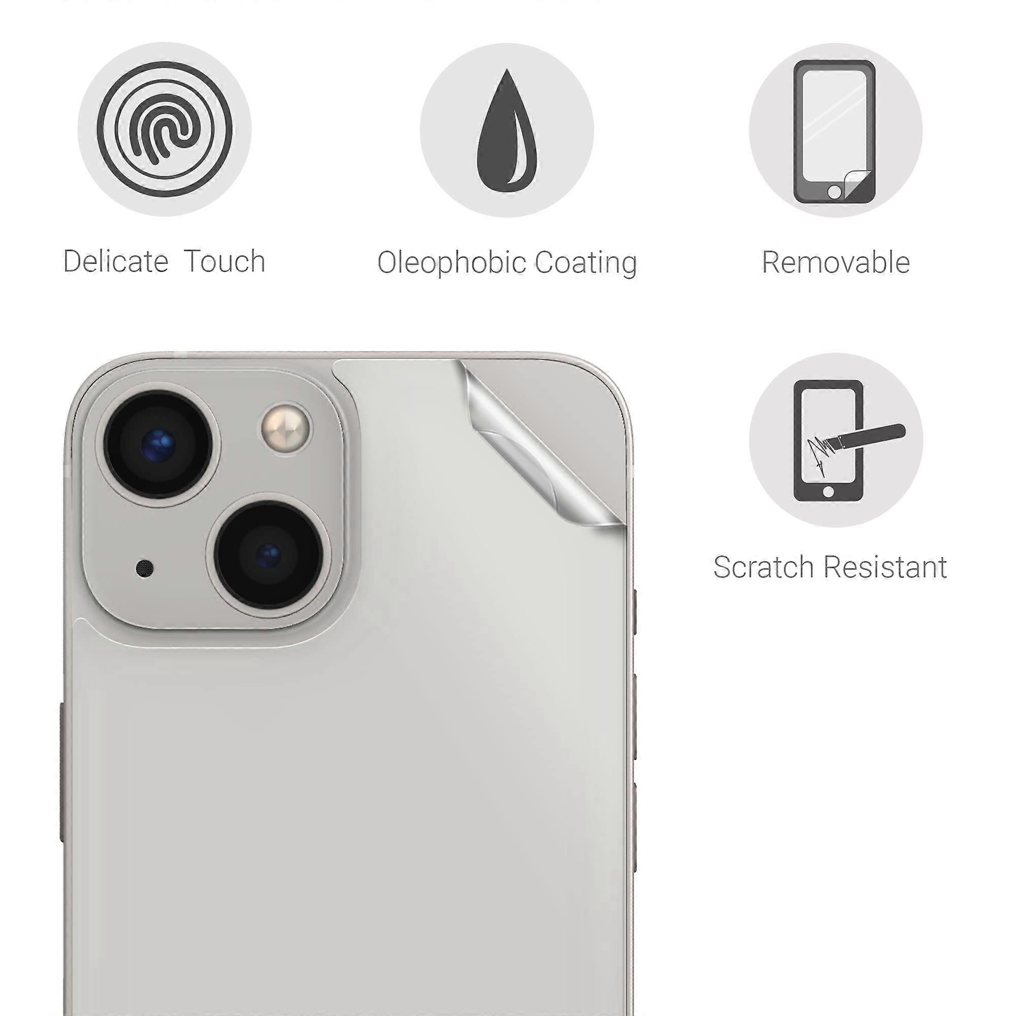 2PACK iPhone 13 Hydrogel Back Screen Protector 0.3mm Translucent