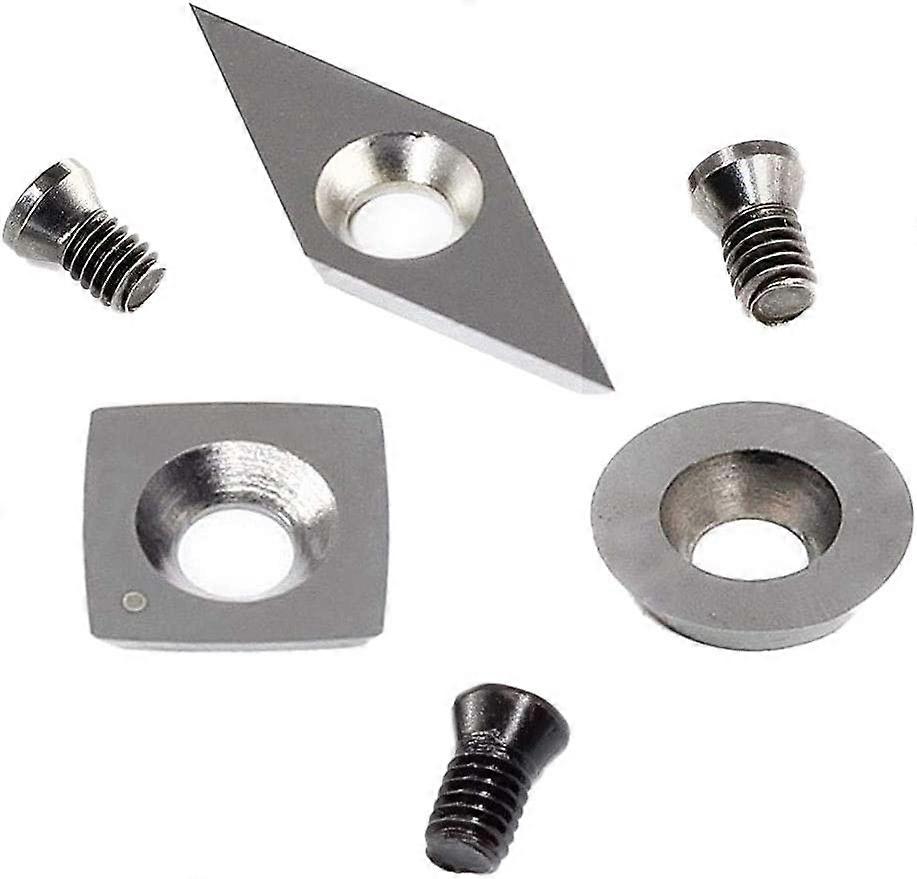 3Pc Carbide Cutting Inserts(11mm Square,12mm Round,28X10mm Diamond)