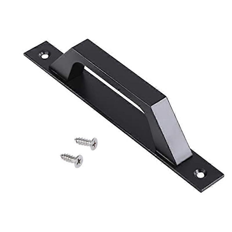 Pieces Barn Door Handle | Solid Black Steel Door Handle | Includes Screw (Black,20cm)