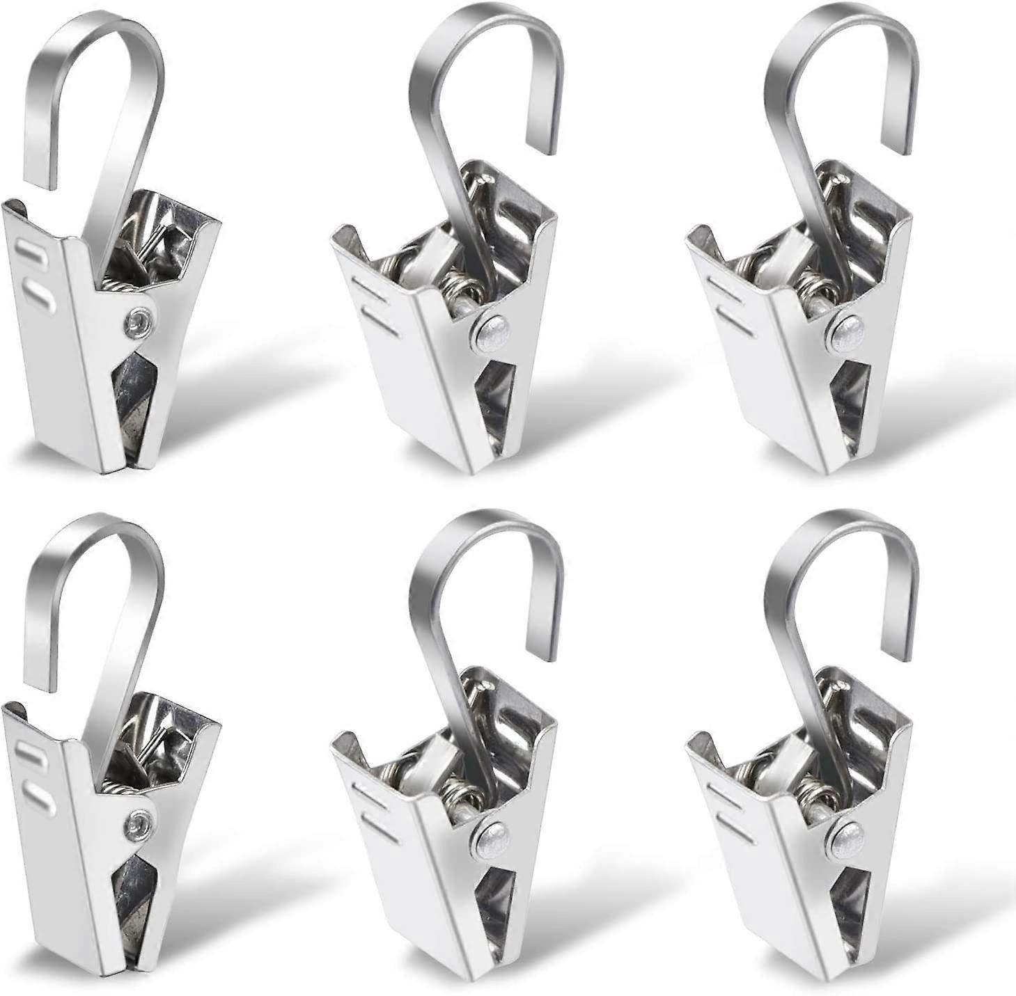 Curtain Clips, 100pcs Small Metal Curtain Clips with Hooks