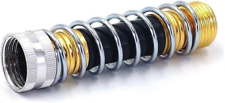 Garden Hose Extension Adapter, Hose Elbow with Coil Spring Easy to Connect and Install Hose Connector to Avoid Hose Kinks