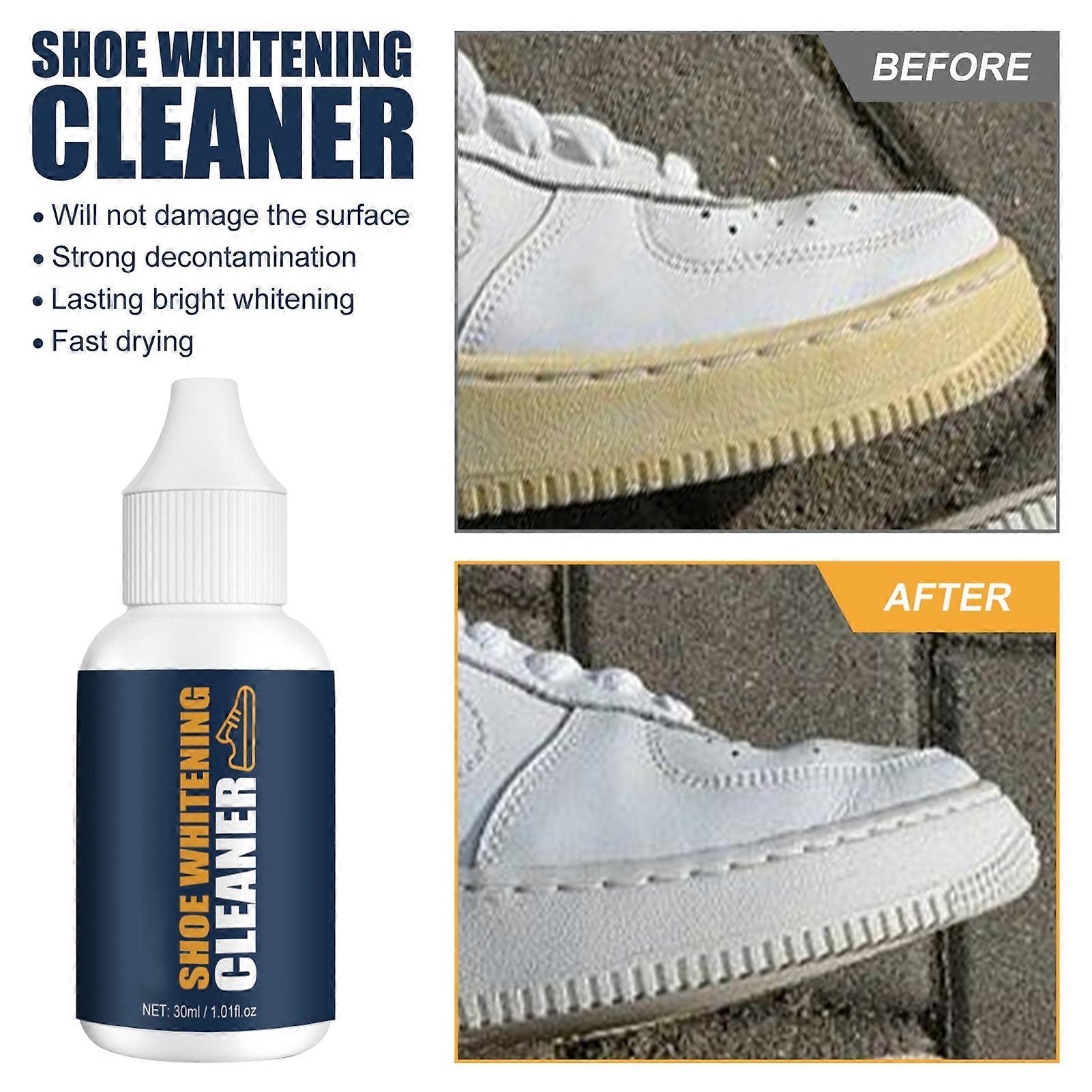30ml Shoe Whitening Cleanser Effective Remove Stains Strong Decontamination Fast Drying Portable Deep Cleaning Universal Sports Shoes Brightener Clean
