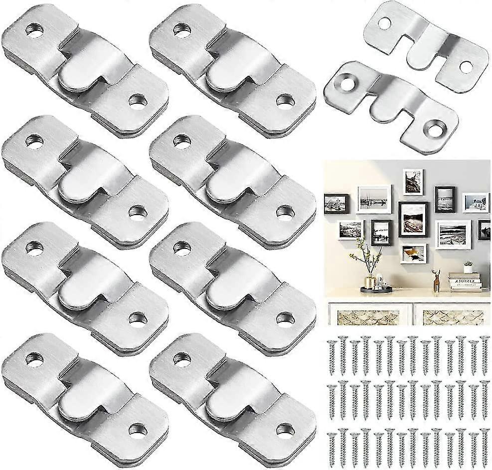 20 Pairs Acsergery Gift Flush Concealed Mount Brackets, Stainless Steel Flush