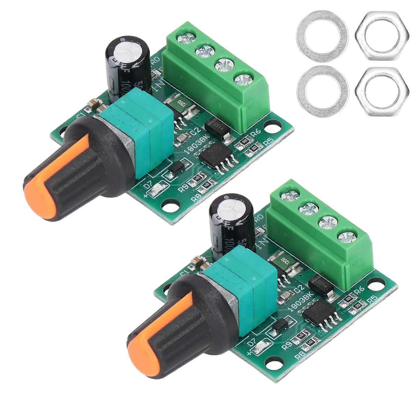 2 Sets Motor Speed Controller PWM Control Switch Regulator DC 1.8V?12V for Fan Pump