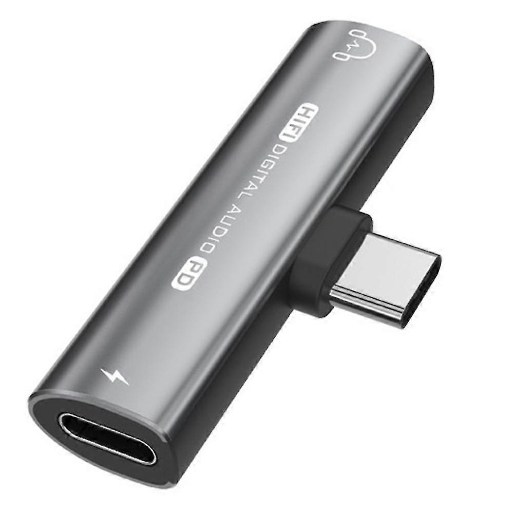 Mini 2 in 1 Converter Type-C to 3.5mm Audio Adapter Type-C Headphone Adapter Multi-Function Convert