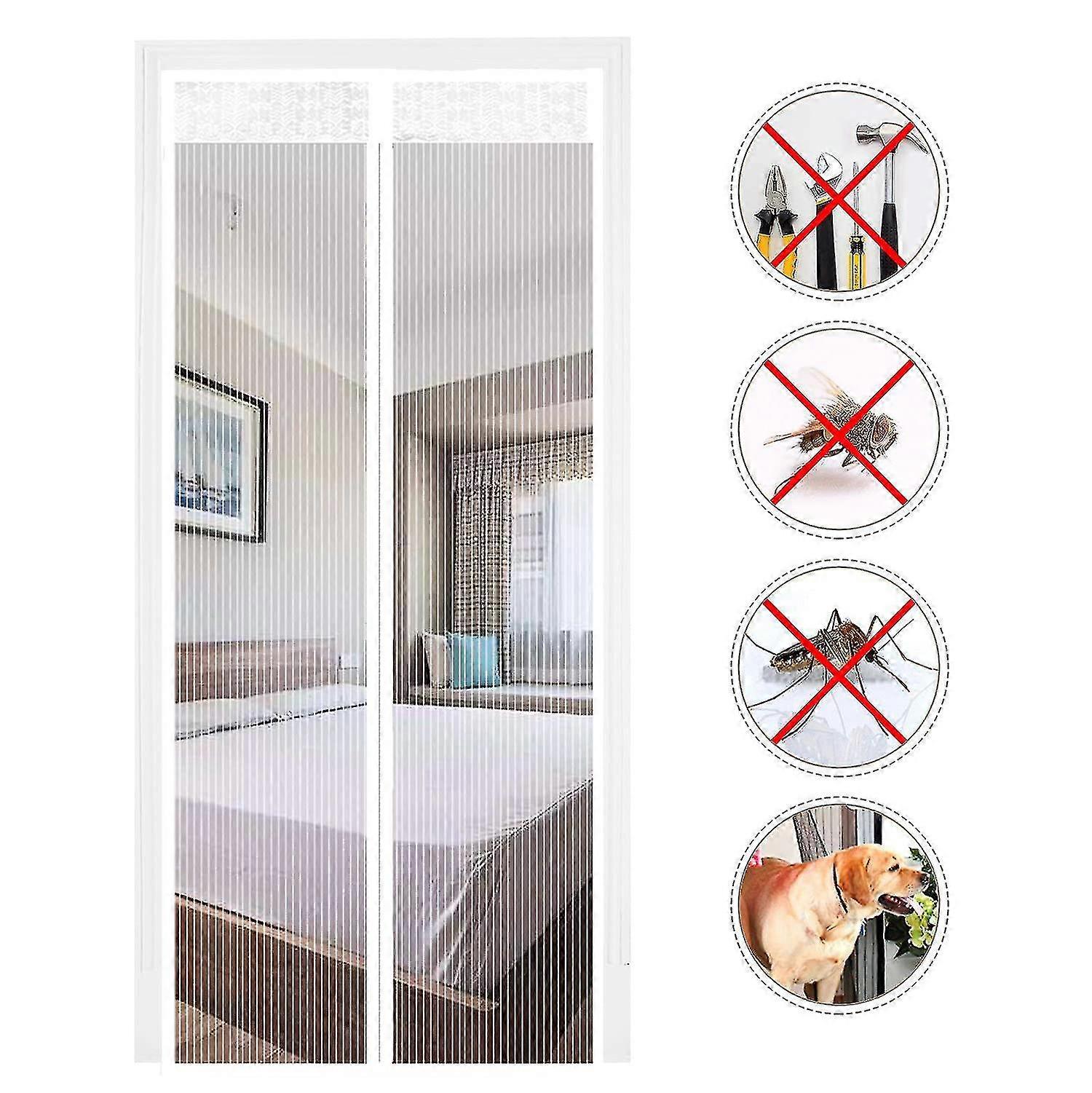 Magnetic Fly Screen Magnetic Fly Curtain Automatically Closing Door Insect Protection Mosquito Net Insect Net For Balcony Living