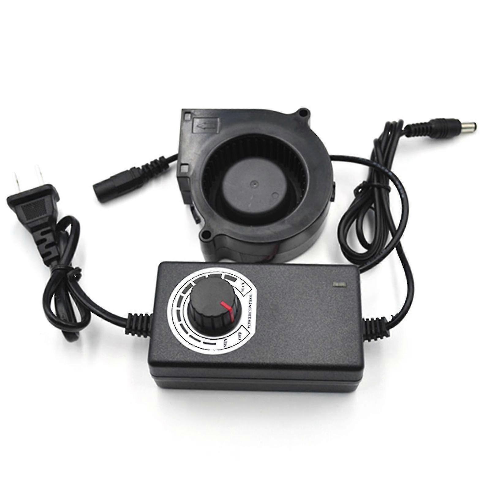 Household Smoke Exhaust Fan Cooling Blower Abs Dc12v 4000 Rpm High Speed Governor+blower Car Seat Outdoor Barbecue
