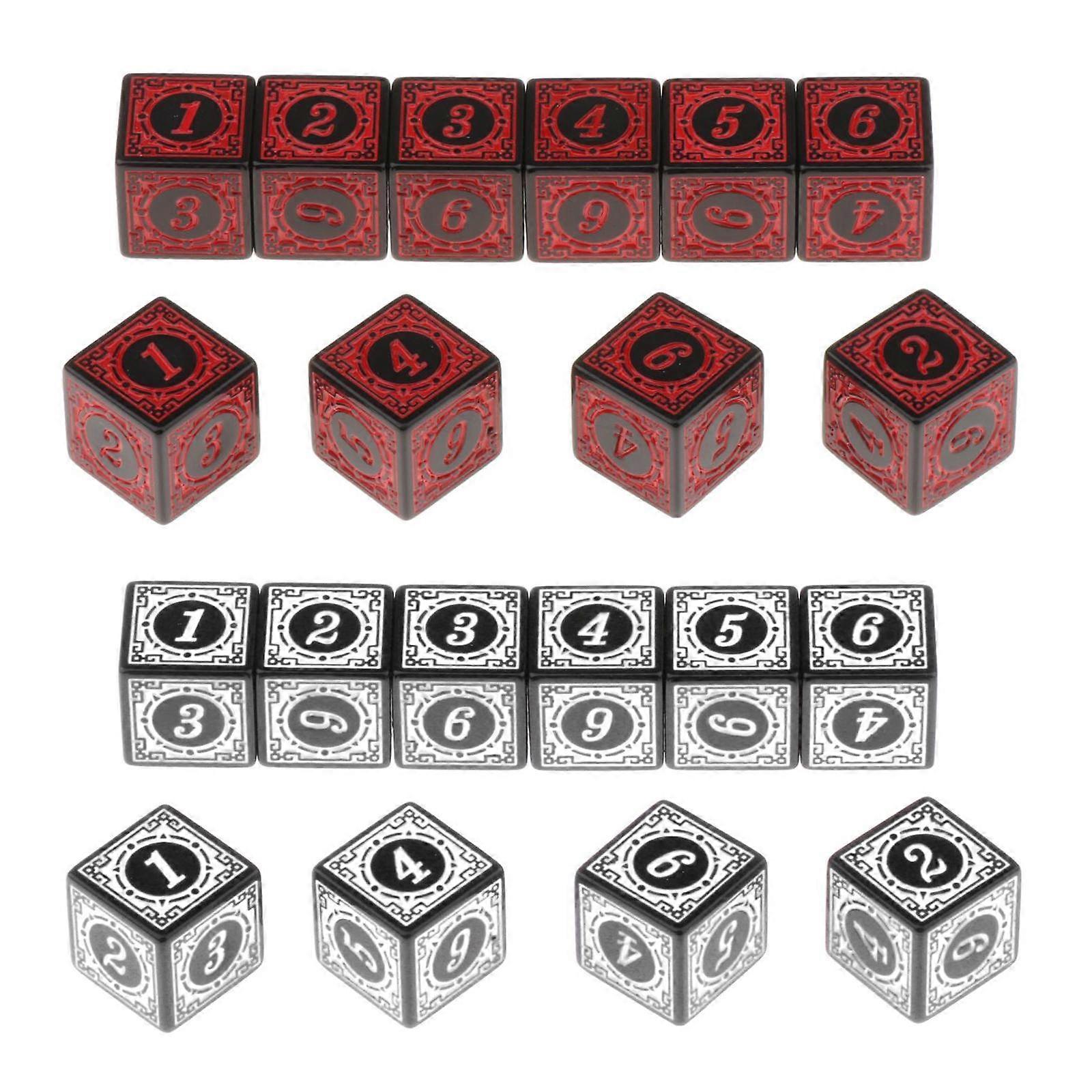 20x Multi Sided Acrylic Dices for Table Board Role Playing Game