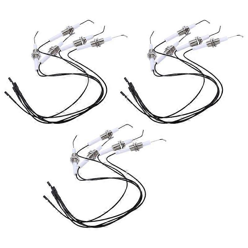 Ignition Part Plug Ceramic Electrode Igniter with Wire 30cm in Round 2.3mm Terminal 15Pcs/Lot