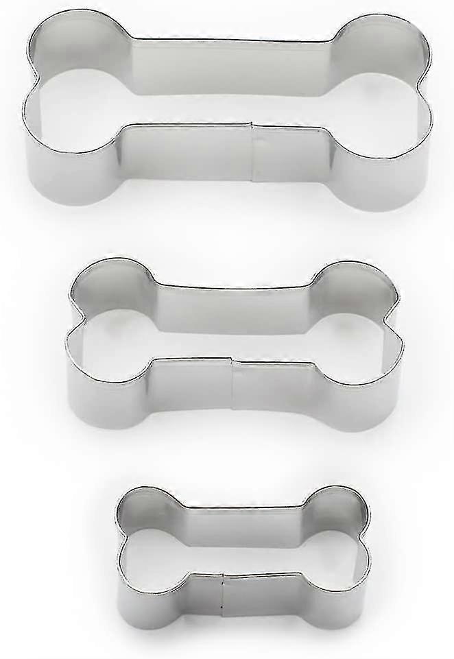 Dog Bone Cookie Cutter Set, rustfritt stål, 3-delt XXF