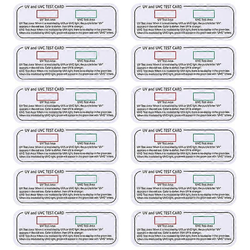 20pcs light test cards uva uvc test cards light wavelength indicator cards