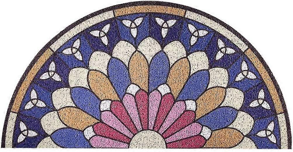 Alfombra de puerta de entrada en forma de semicírculo de estilo europeo
