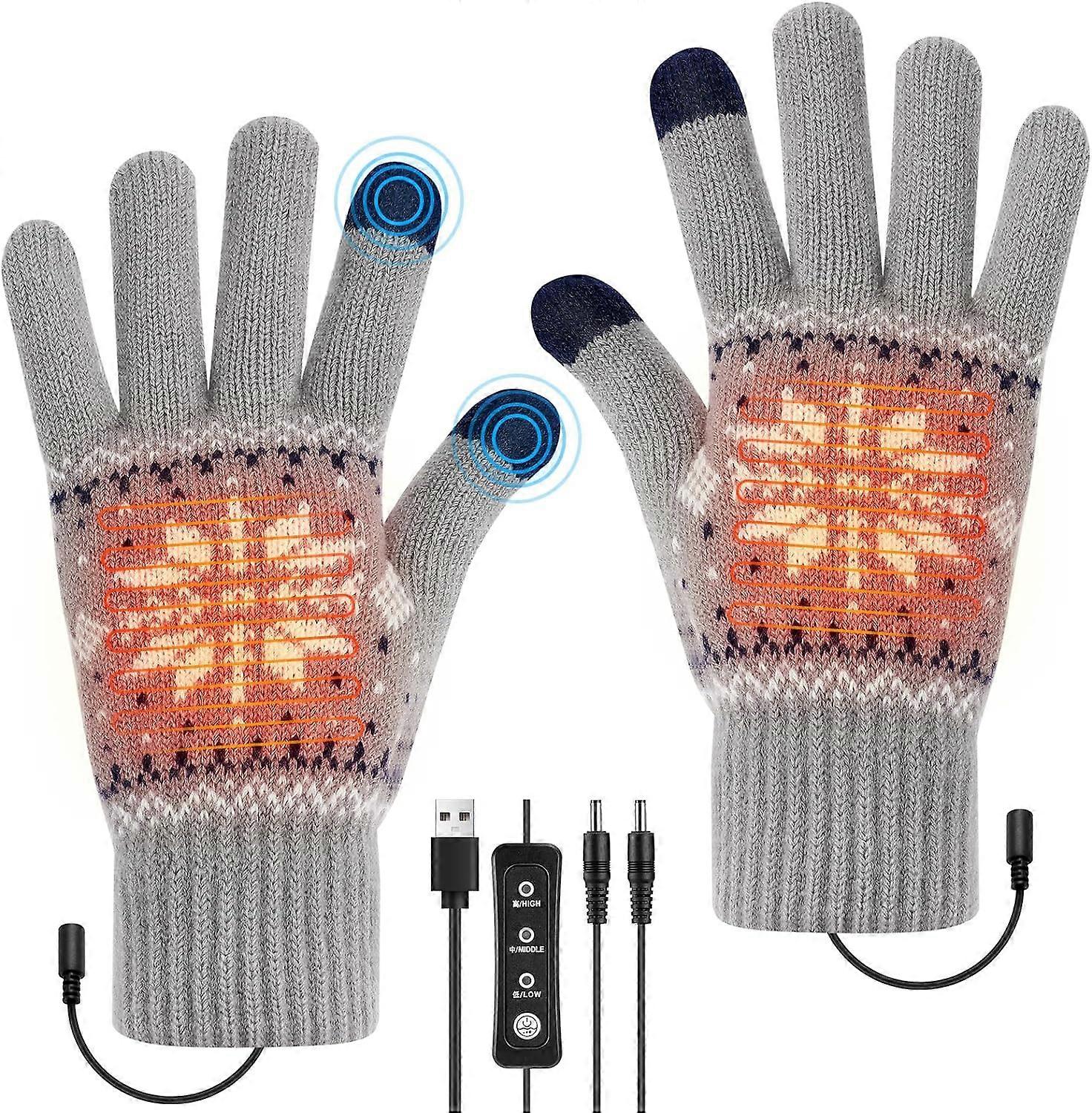 Adjustable Temperature Single-Sided and Full Finger USB Heated Gloves