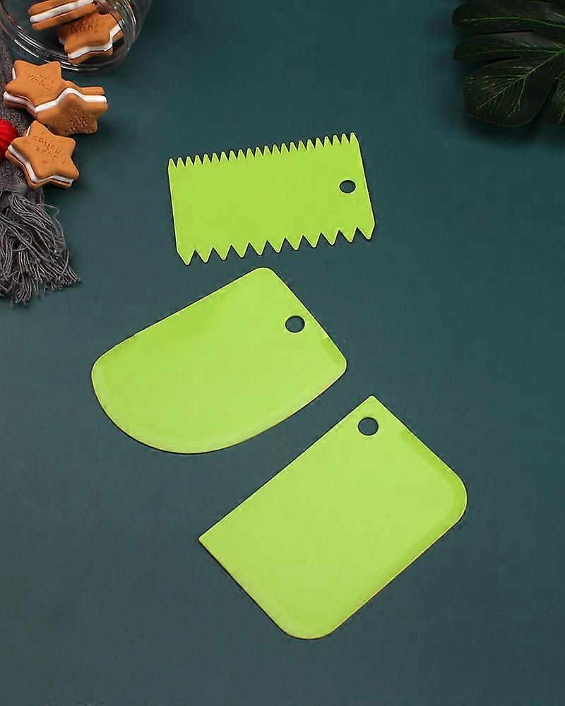 3pcs Cake Scraper Plastic Baking Tools Plastic Cream Scraper Cream Cake Dough Cutter Baking Kitchen Accessories Kitchen Gadgets