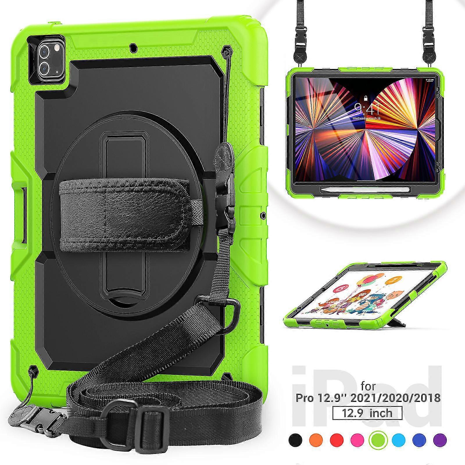 3 Protective Case For Pro 12.9'' 2021 5th Nerat,-funct Bracket Tablet Cover