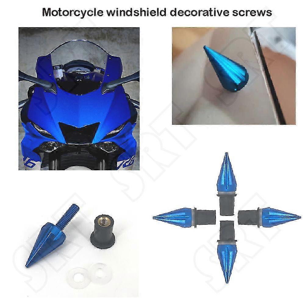For Yamaha Yzf R1 R7 R6 R3 R25 Yzf-r1m R1s Yzf-r6 Yzf-r3 2013-2023 Motorcycle Accessories 5mm Front Windshield Trim Screws Kits