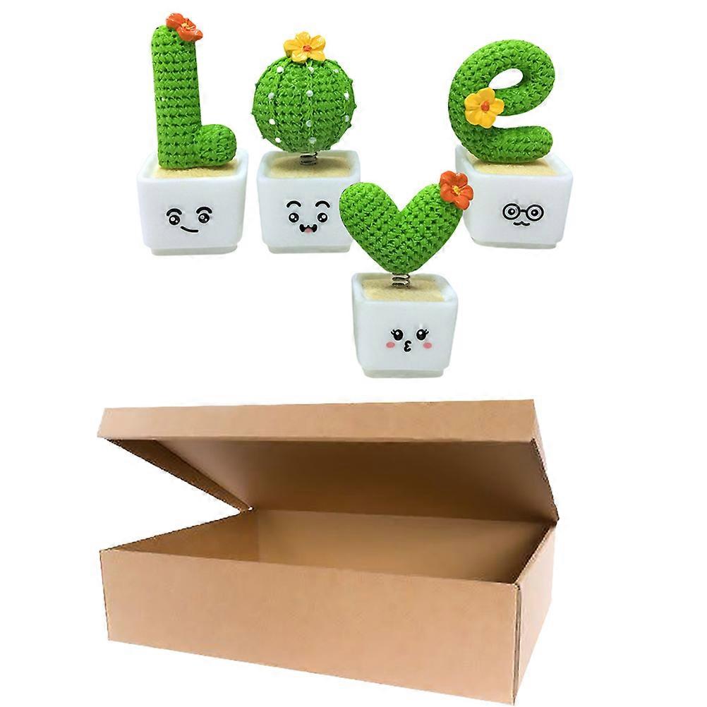 4Pcs Creative Simulation Podoabe în formă de cactus Decorative Bonsai Prop (verde)