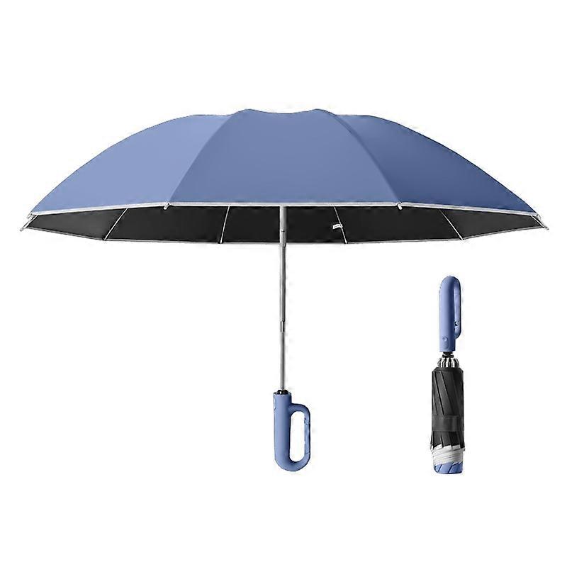 Automatic Rain Or Shine Umbrella Reverse Blue 125cm