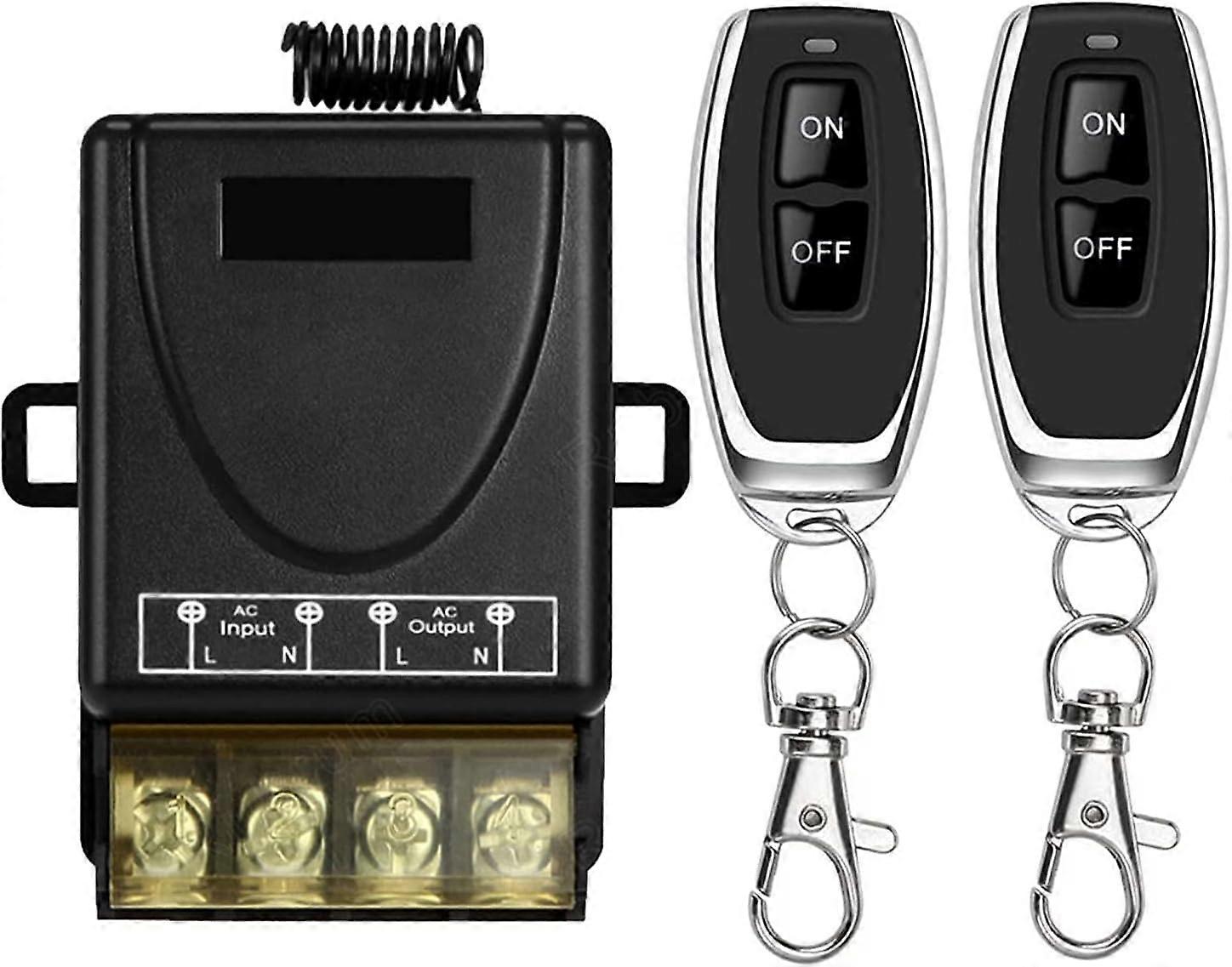 Commutateur de télécommande haute puissance sans fil 433Mhz, télécommande RF AC 220V / 240V / 110V 30A pour la lumière, pompe à eau, appareils ménagers, irrigation agricole