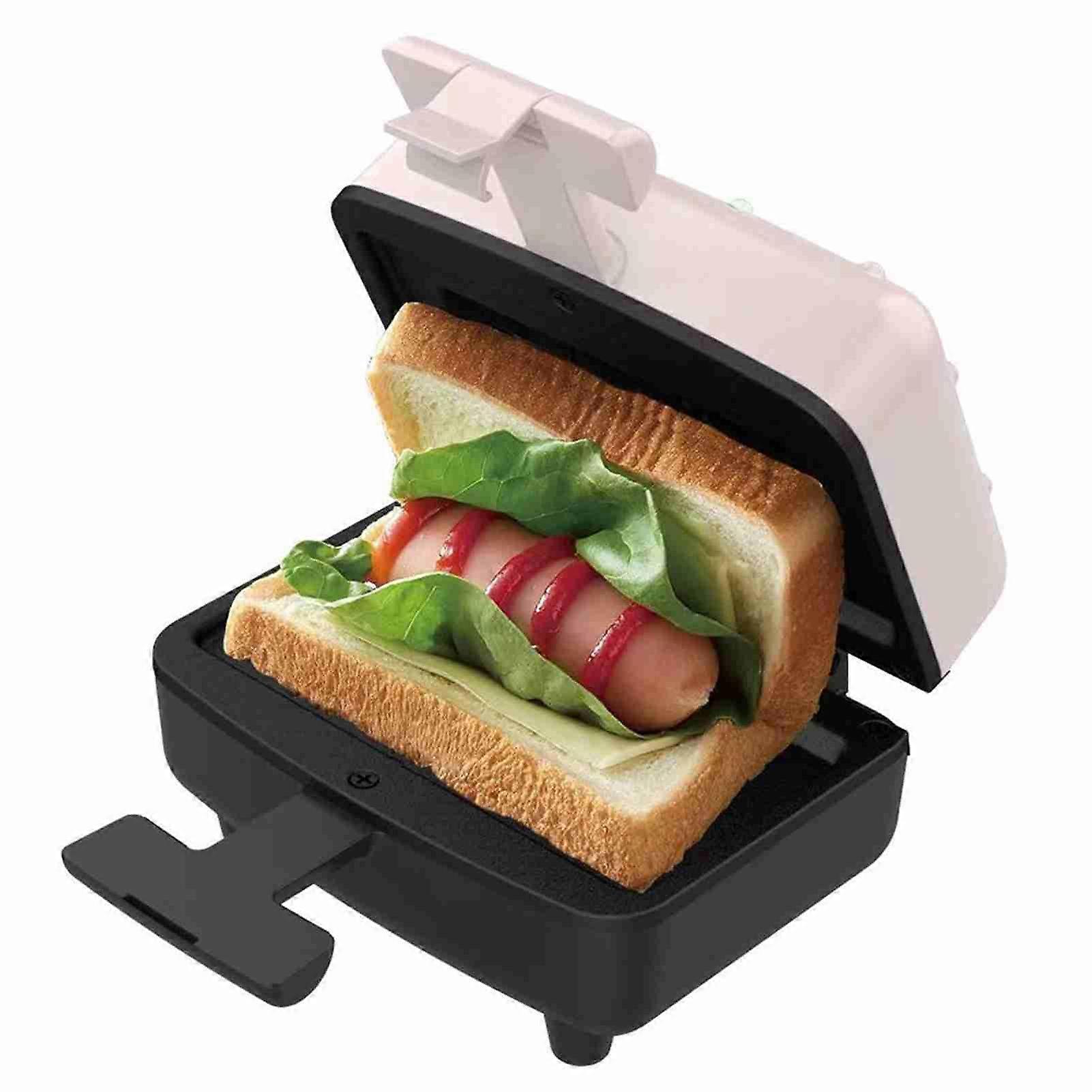 Breakfast Sandwich Maker Compact Electric Sandwich Maker with Non Stick Plates Indicator Light /Non Slip Handle Double Sided Heating Sandwich Maker fo