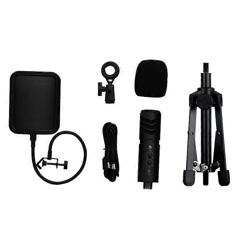 Microphone USB Plug Wired Streaming Mic Game Vocal Recording Application