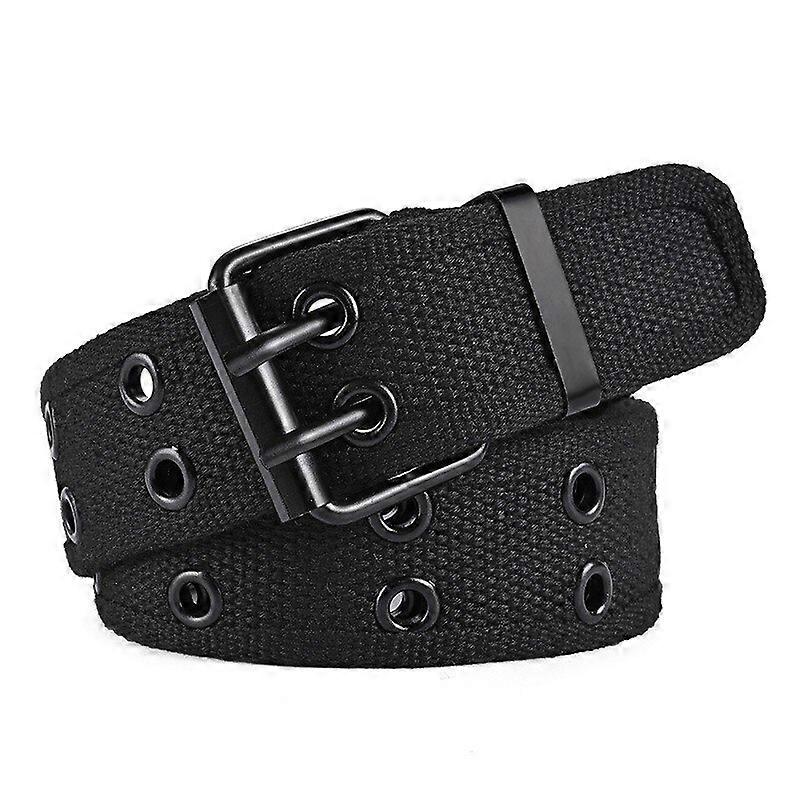 2023New Men's Double Row Needle Buckle Woven Belt Women's Belt Leisure Sports Outdoor Work Belt with Cargo Pants Jeans BeltBelts