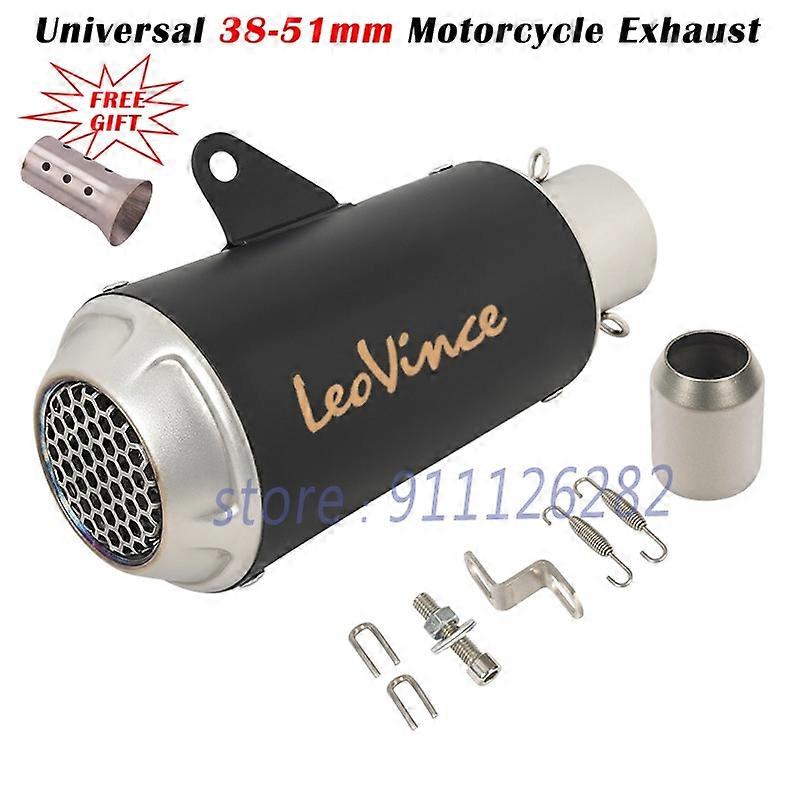 Universal 51mm Leo Vince Motorcycle Exhaust Pipe Escape System Modify Leo Vince Muffler For DUKE 390 CBR500 R15 V3 Z900 MT07