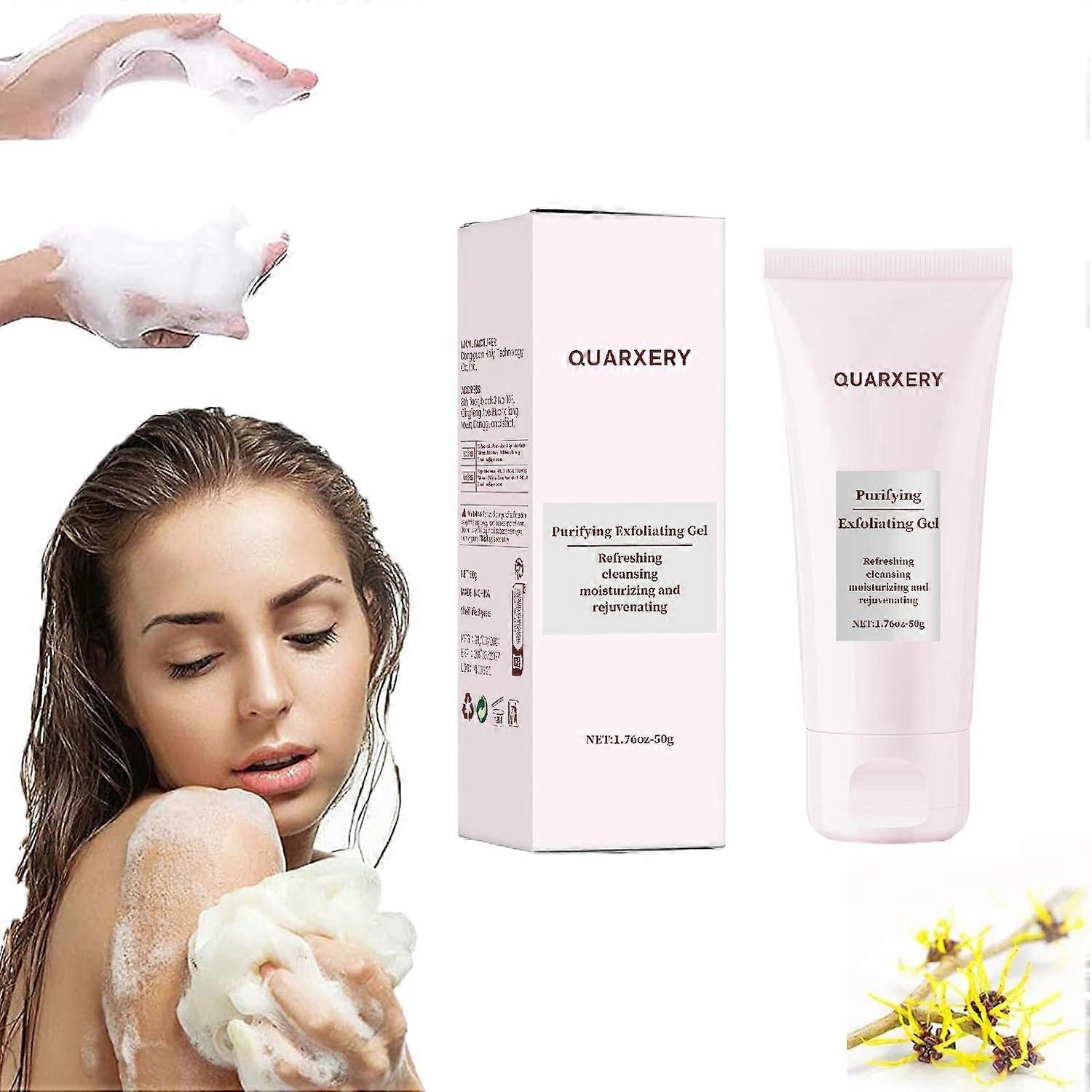 Purifying Exfoliating Gel, Exfoliating Gel Scrub For Face Body Skin, Rubbing Mud, Mud Rub Gel, Deep Cleansing Moisturizing Facial Scrub