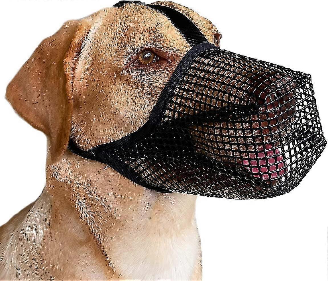 Dog Muzzle With Adjustable Straps, Soft Mesh Covered Muzzles For Small Medium Large Dogs