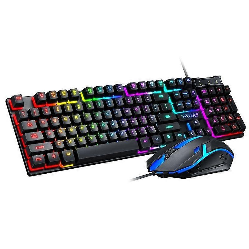 T-WOLF TF200 Gaming-Tastatur USB Floating Manipulator Feel Kabelgebundenes Gaming-Tastatur- und Maus-Set