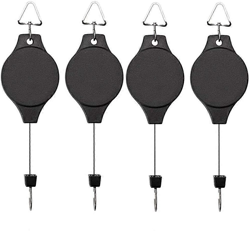 6pcs Plant Hook Pulley,Retractable Plant Hanger Easy Reach Hanging Flower Basket for Garden Baskets Pots and Birds Feeder Hang High up and Pull Down t
