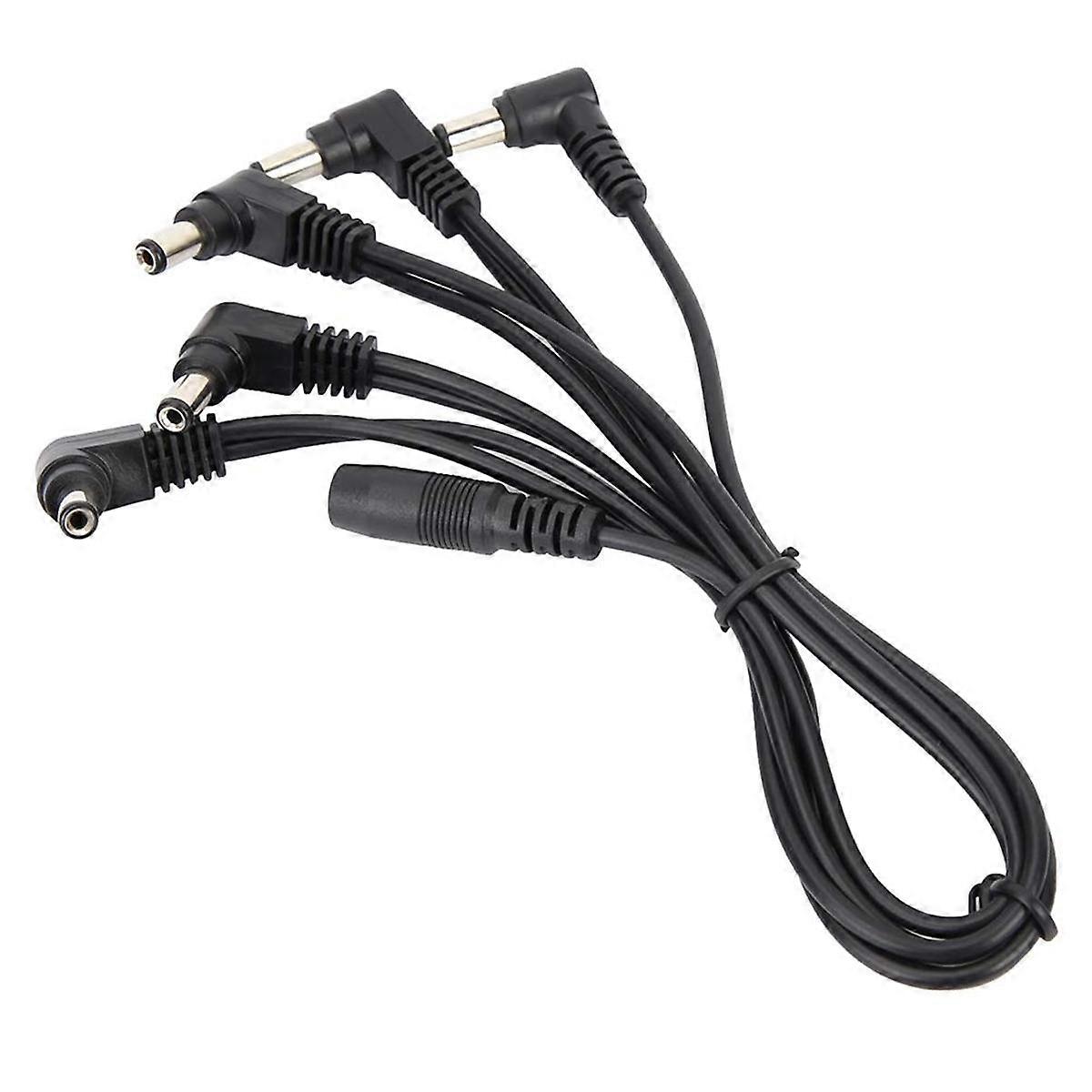 Guitar Pedal Power Supply Adapter 9V DC Tip Negative 5 Way Daisy Chain Cables for Guitar Effect Pedal.EU Plug