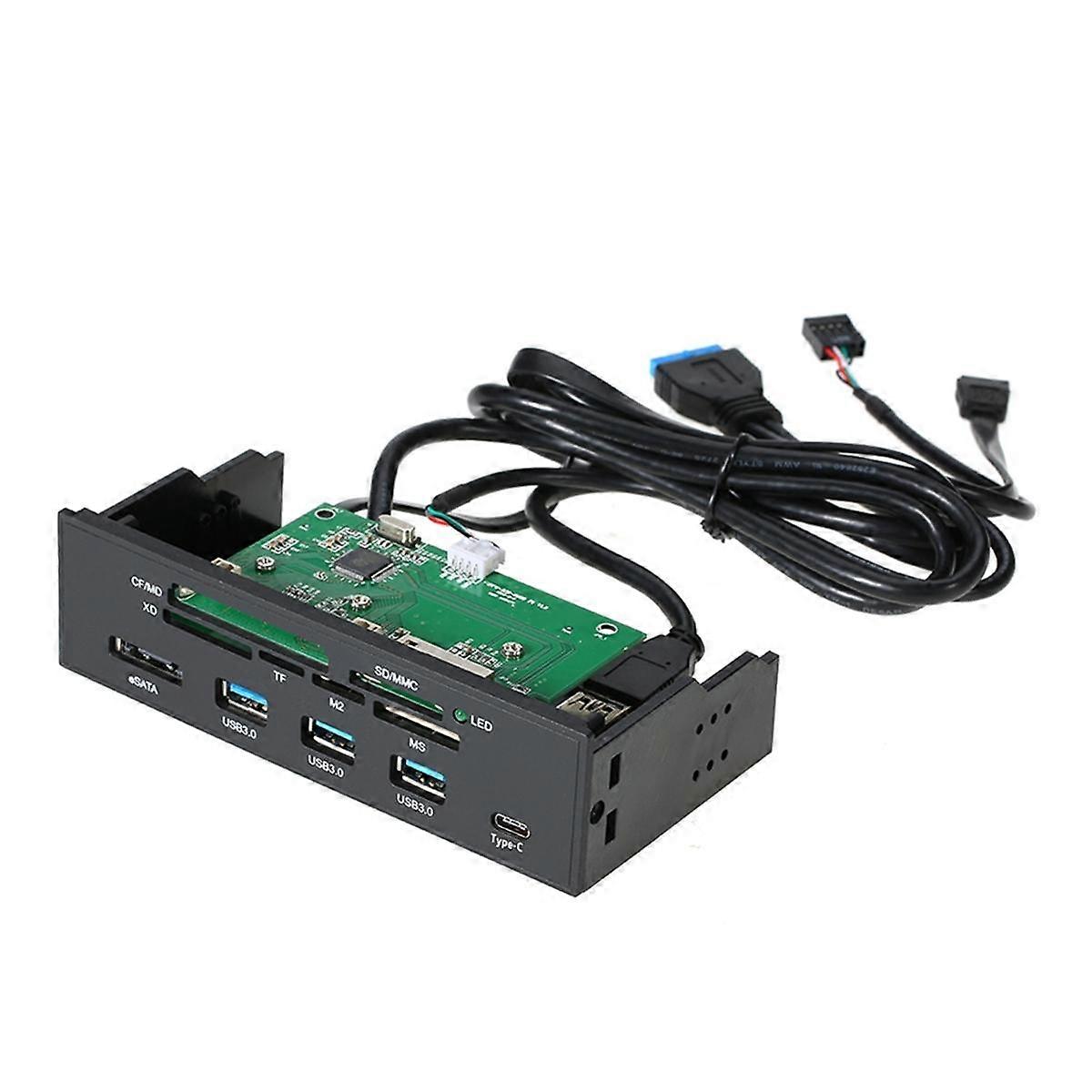 5,25-Zoll-Kartenleser Interner Kartenleser Medien Multifunktions-Dashboard PC-Frontplatte Typ-C USB 3.1 USB 3.0