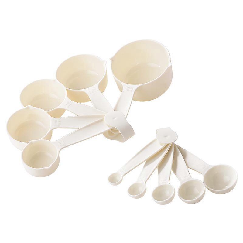 10pcs Measuring Cups And Spoons Food Graded Plastic Stackable Kitchen Utensil Set