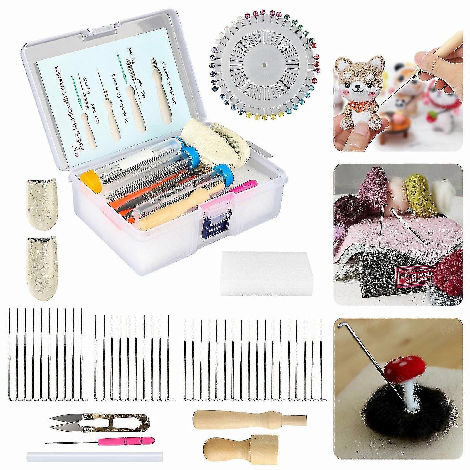 Needle Felting Starter Kit Wool Felt Tools Mat