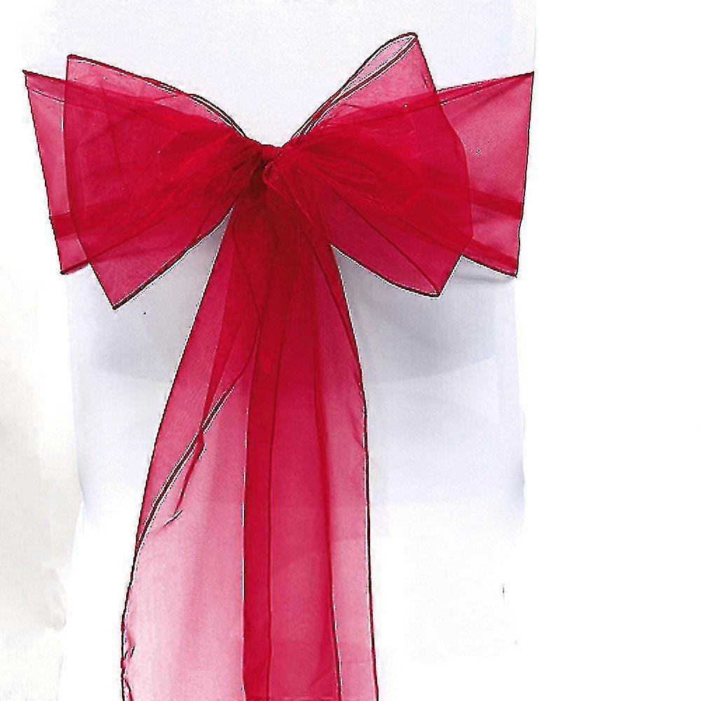 Organza κάλυμμα καρέκλας φαρδύ τούλι τόξα κορδέλα γραβάτα γαμήλιο πάρτι ξενοδοχείο Decoration_