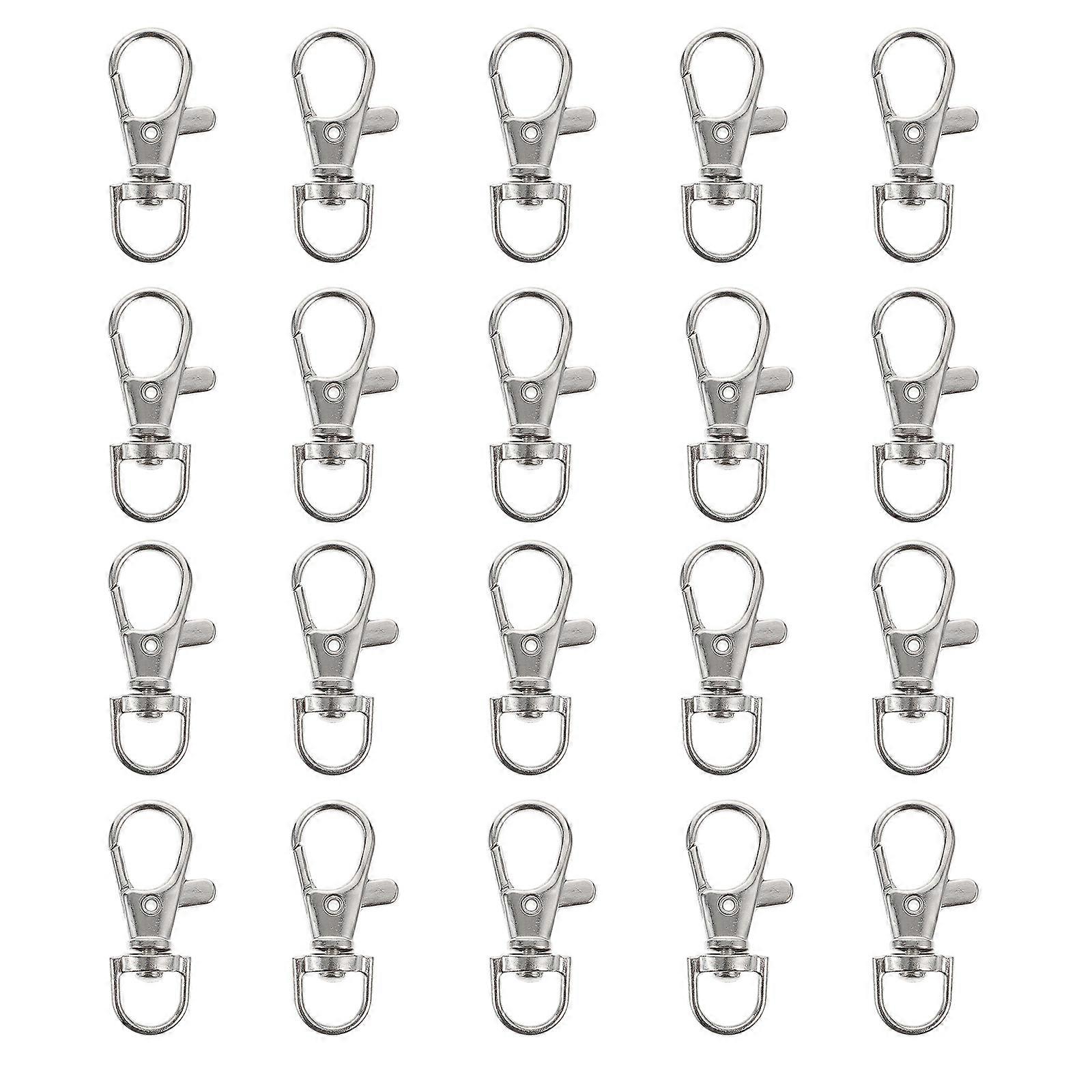 20 Pcs Bird Accessories Lanyard Hook Clasp Metal Lanyard Keychain Trigger Snap Hook Swivel Snap Hooks