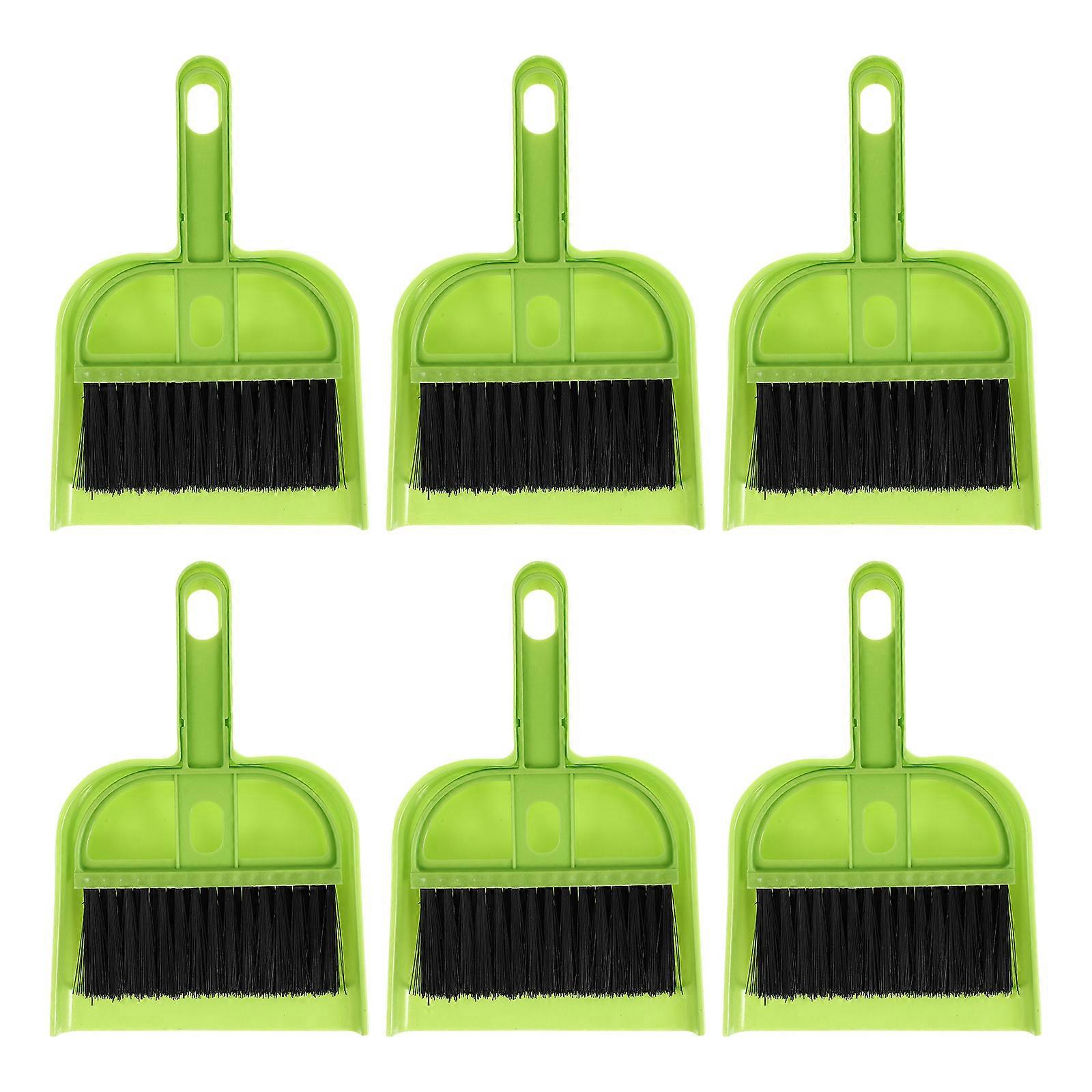 6 Sets Mini Broom and Dustpan Sets Desktop Sweeping Tools for Home Office