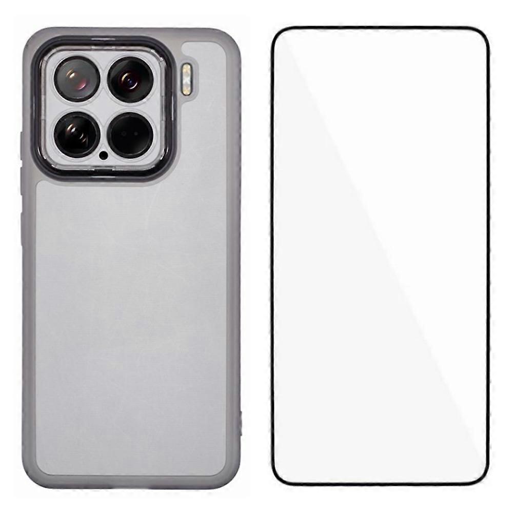 For Xiaomi 15 TPU Case Electroplated Frame with Tempered Glass