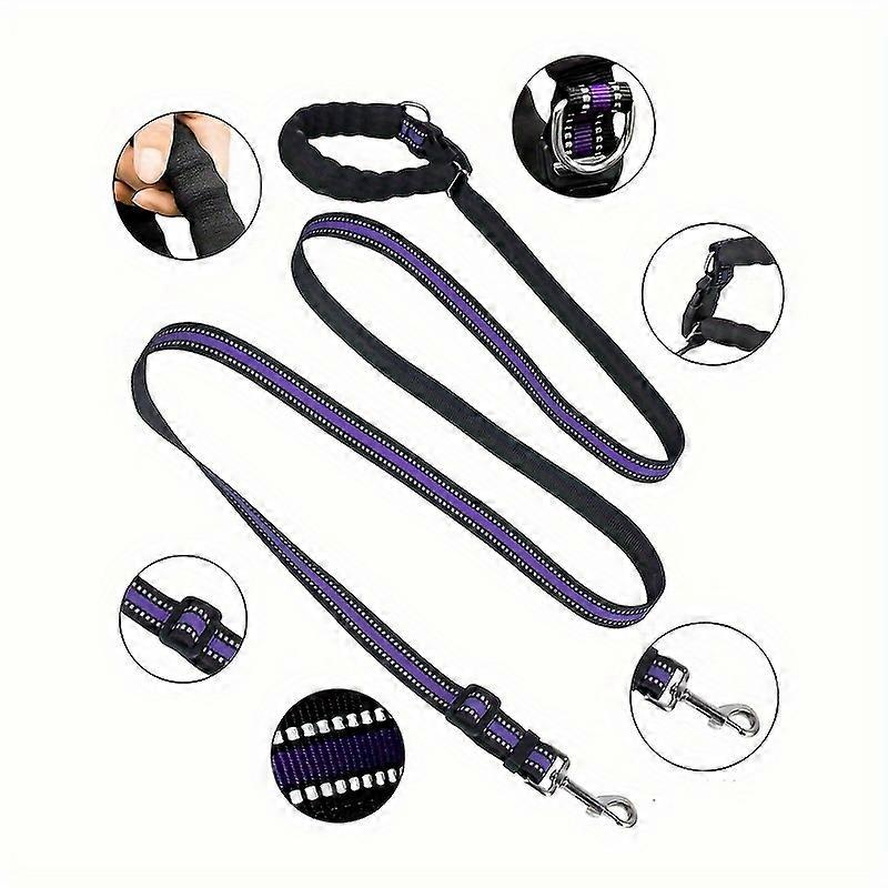 New style Reflective Adjustable Nylon Dog Leash - Multifunctional, Extendable for Running & Walking