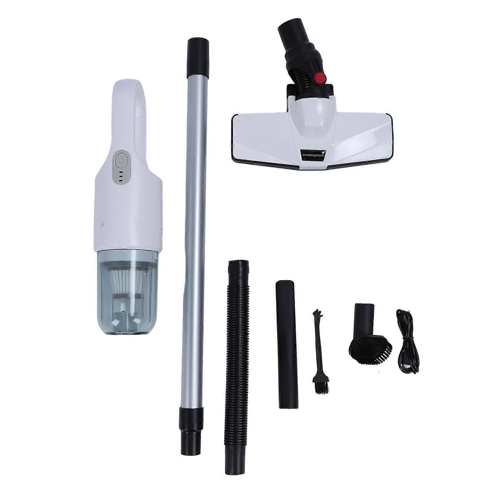 Rechargeable Handheld Portable Cordless Stick Vacuum Cleaner Floor Cleaner Efficient Powerful Suction 6000mAh Battery White