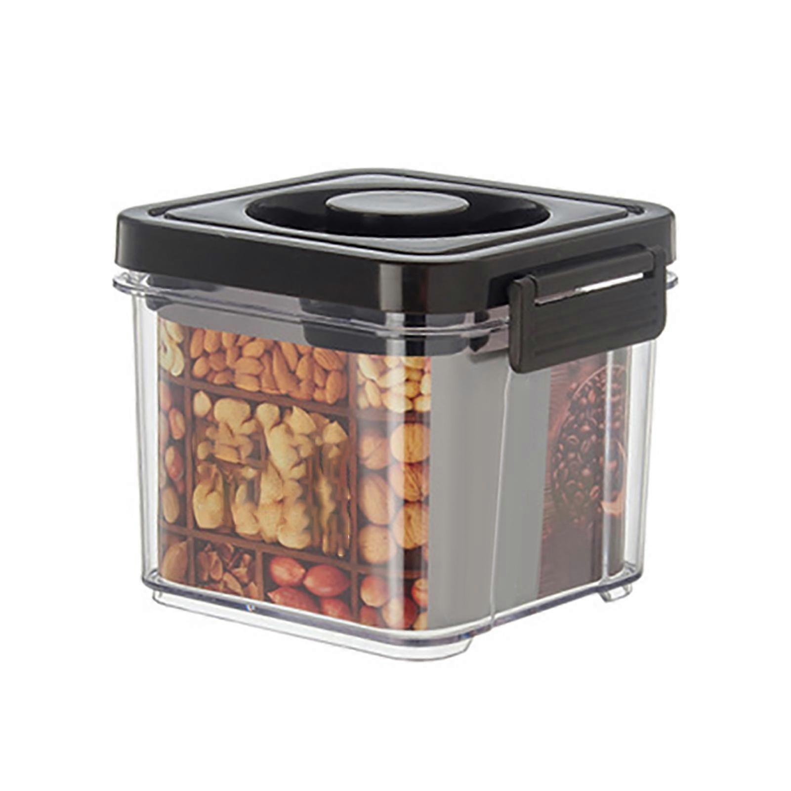 AirTight Food Storage Container BPA-Free Stackable Wide-Mouth Design Easy Air Extraction Sealed Box Home Supplies Jikaixiang
