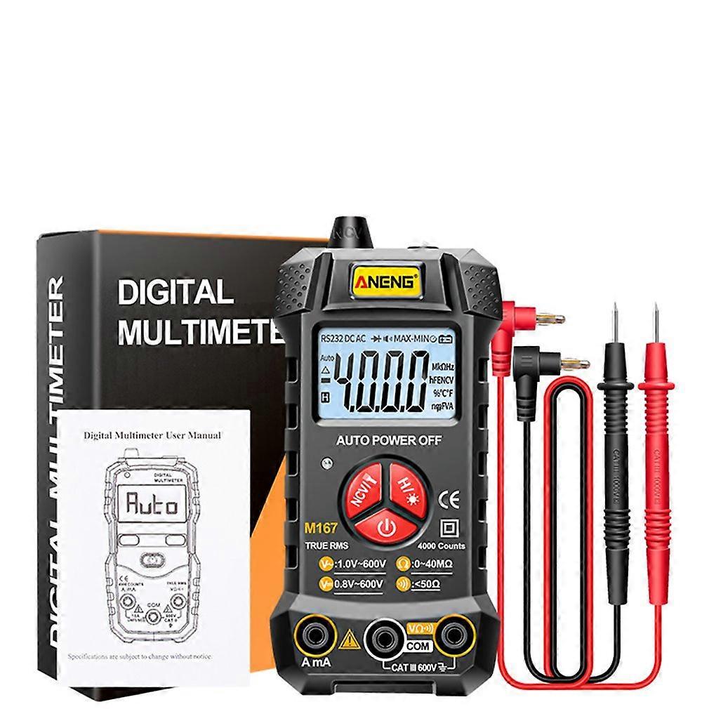 ANENG M167 Digital Mini Multimeter AC/DC Electrical Instruments Tester Auto Multimetro True Rms Transistor NCV multi meter