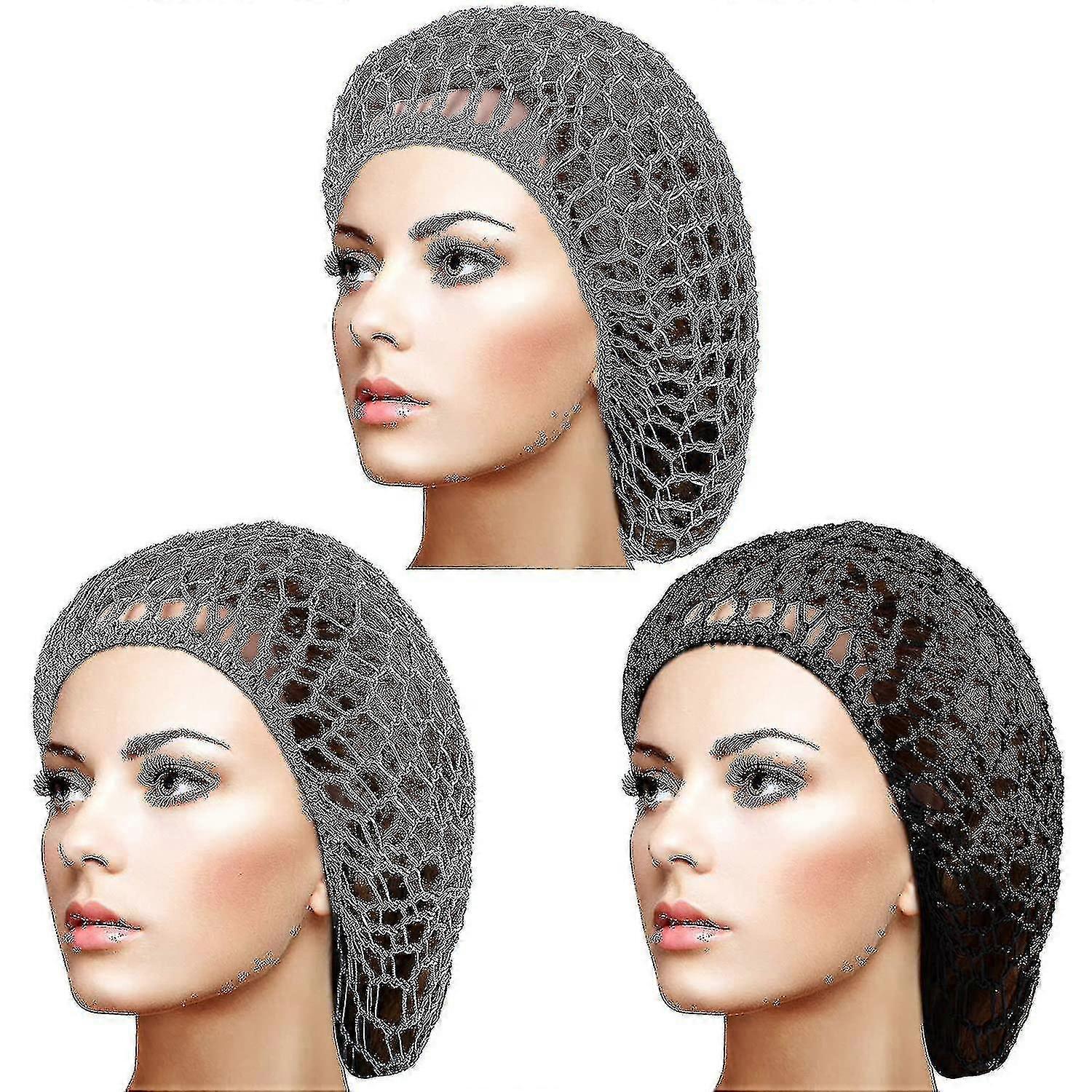 3 Pieces Hair Net For Rollers, Women Hair Net Mesh Hair Net