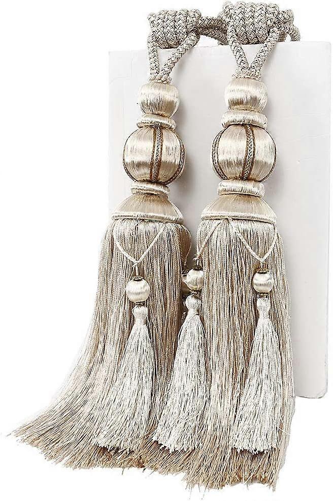 1 Pair Curtain Tie backs Rope Tassel Curtain Tiebacks Holdbacks Window Drape Rope for Large and Heav